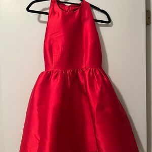 Elegant Red Halter Dress